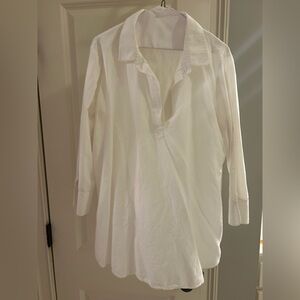 Vineyard Vines Cream Linen-Cotton Blend Shirt